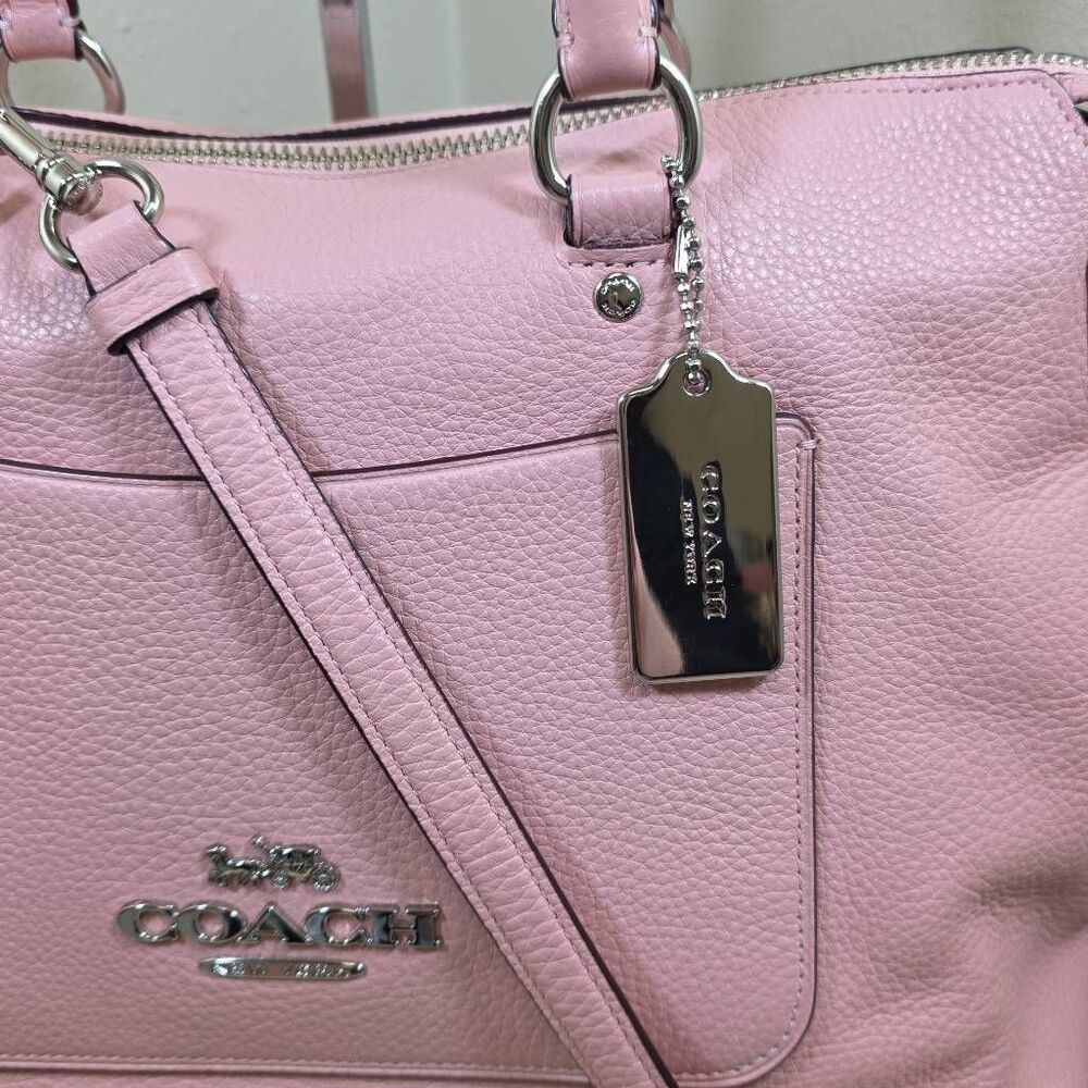Coach Emma Pebbled Leather Satchel - Picture 4 of 16
